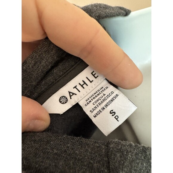 Athleta Sweatshirt Womens Small Gray Purana V Neck Wrap Pullover Sweater - Picture 5 of 7